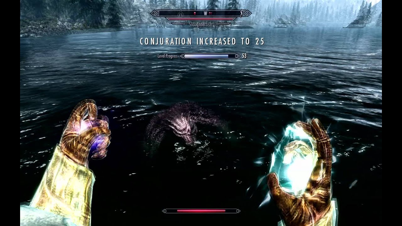 easy conjuration leveling skyrim